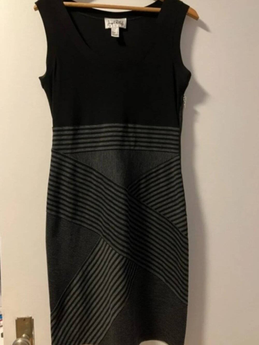 Joseph Ribkoff black and gray business casual or formal dress size 8
